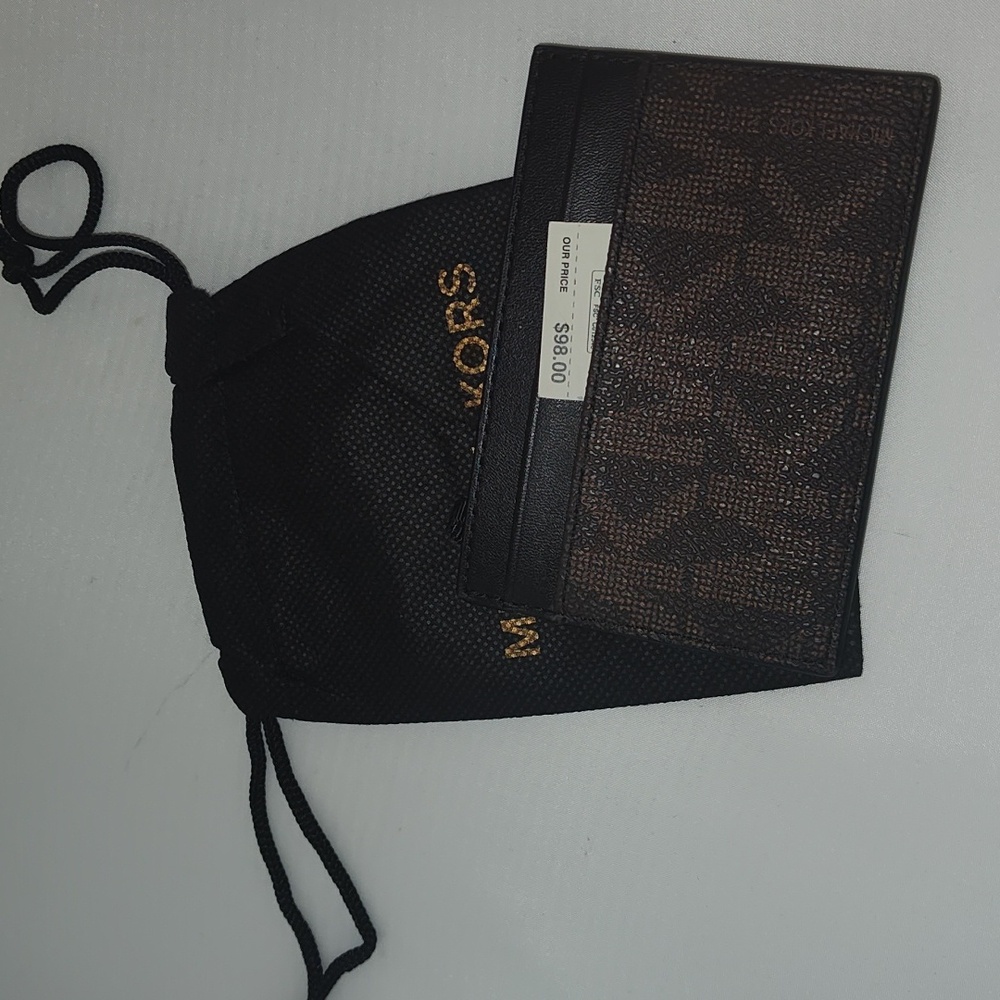 Michael Kors Black and Brown Card Holder